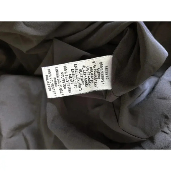 JS Collections Gown Navy V-Neck Hi-Low Long Sleeve Side Pockets Formal Dress 4 - Picture 8 of 9